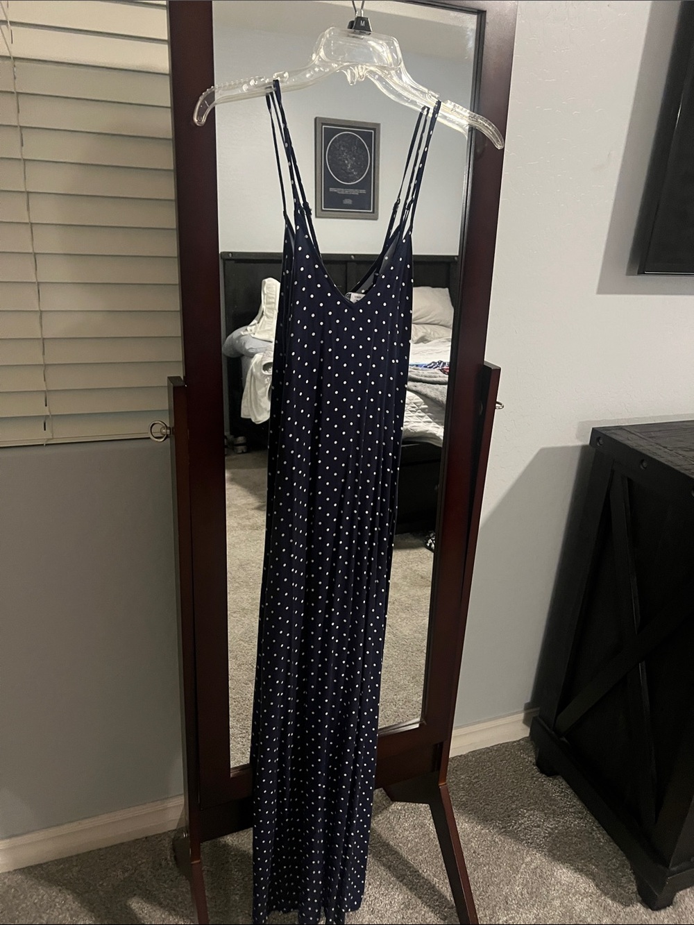 Old Navy Navy Blue Polka Dot Tank Dress